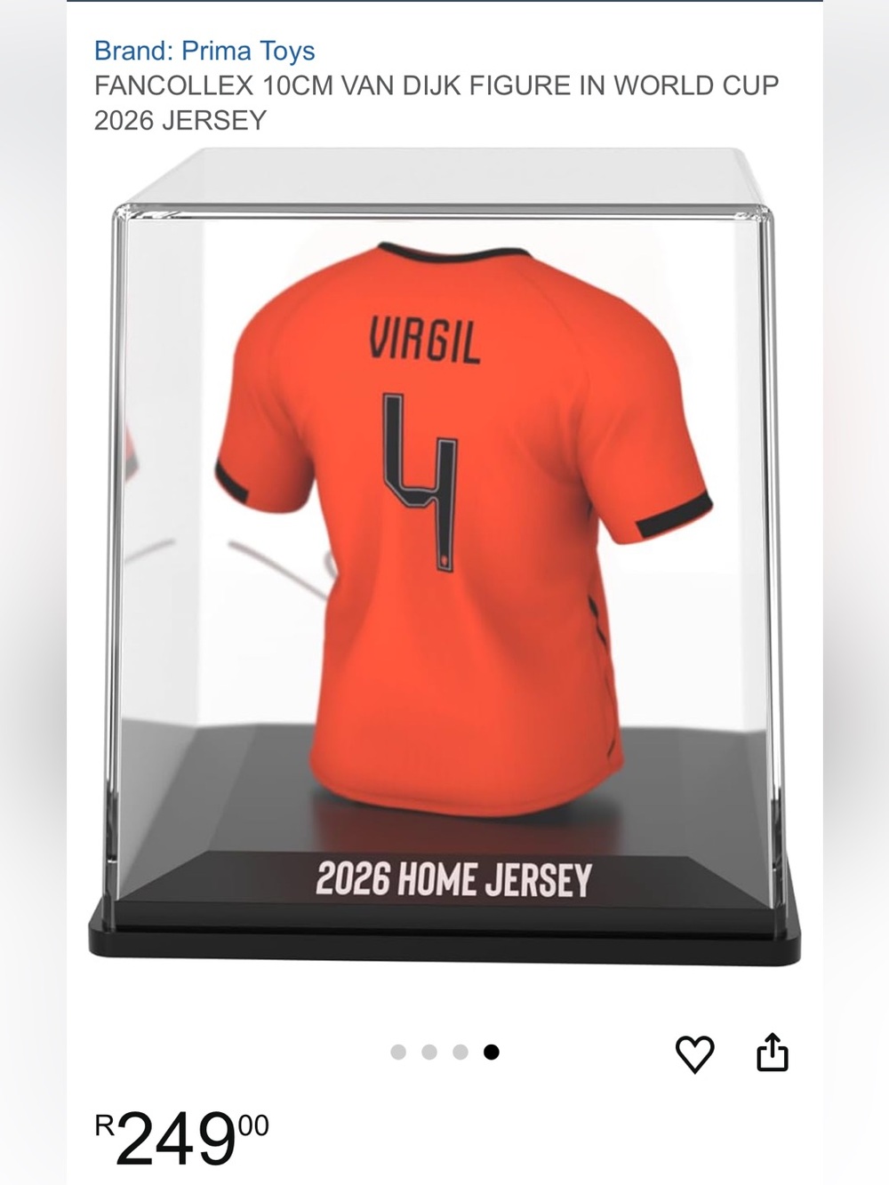 FANCOLLEX 10CM VAN DIJK FIGURE IN WORLD CUP 2026 JERSEY